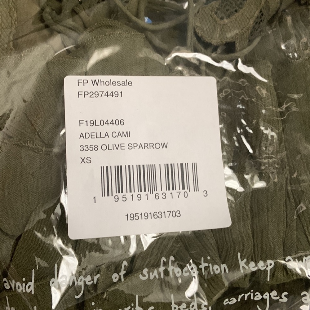 NEW Free People  Adella Cami Green Moss XS - Picture 13 of 13